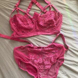 Pink lingerie set